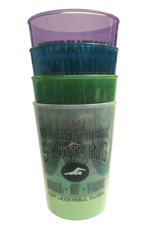 Set of 4 Plastic ISHOF Cups ISHOF Swimming Hall of Fame Swimming World