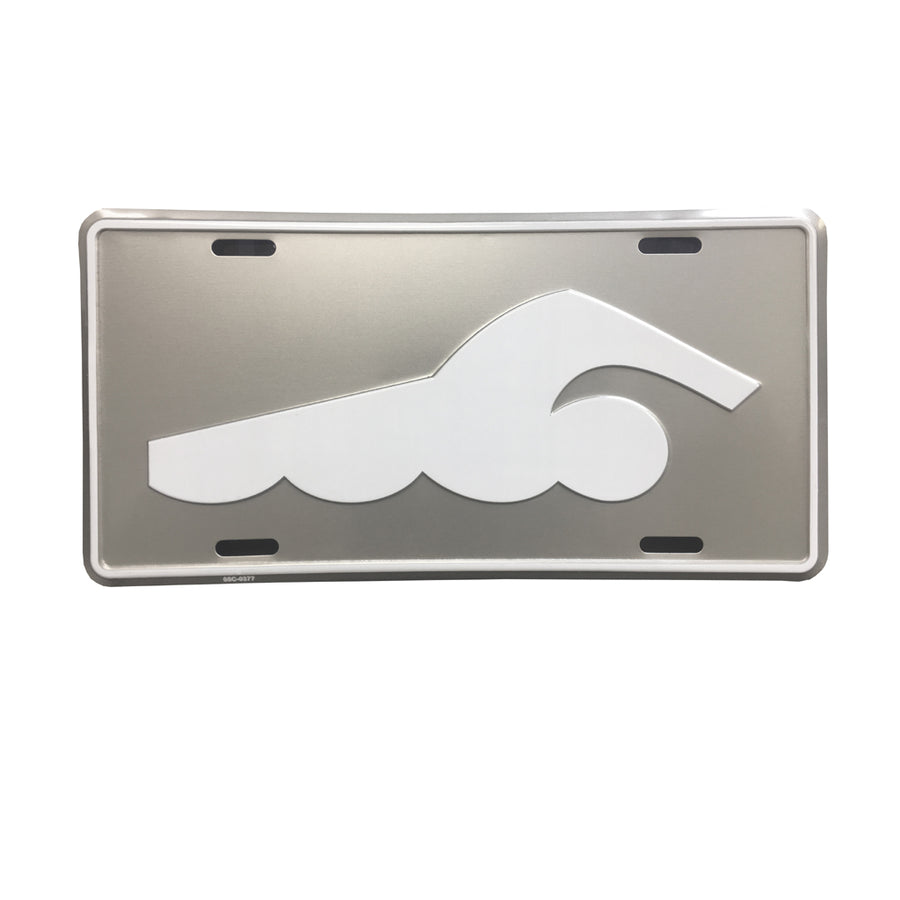 ISHOF Swimmer Metal License Plate